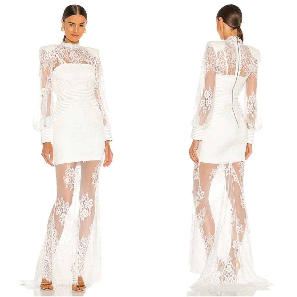 Nwt Zhivago Tomorrow White Lace Gown Size 4